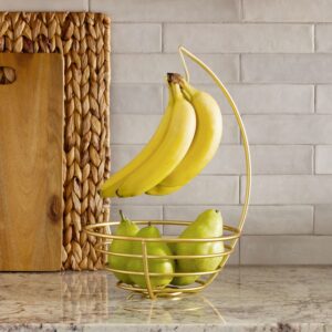 Stable Compact Tiered Metal Countertop Fruit Stand