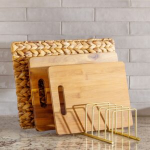 Adjustable Cookware and Cutting Board Organizer