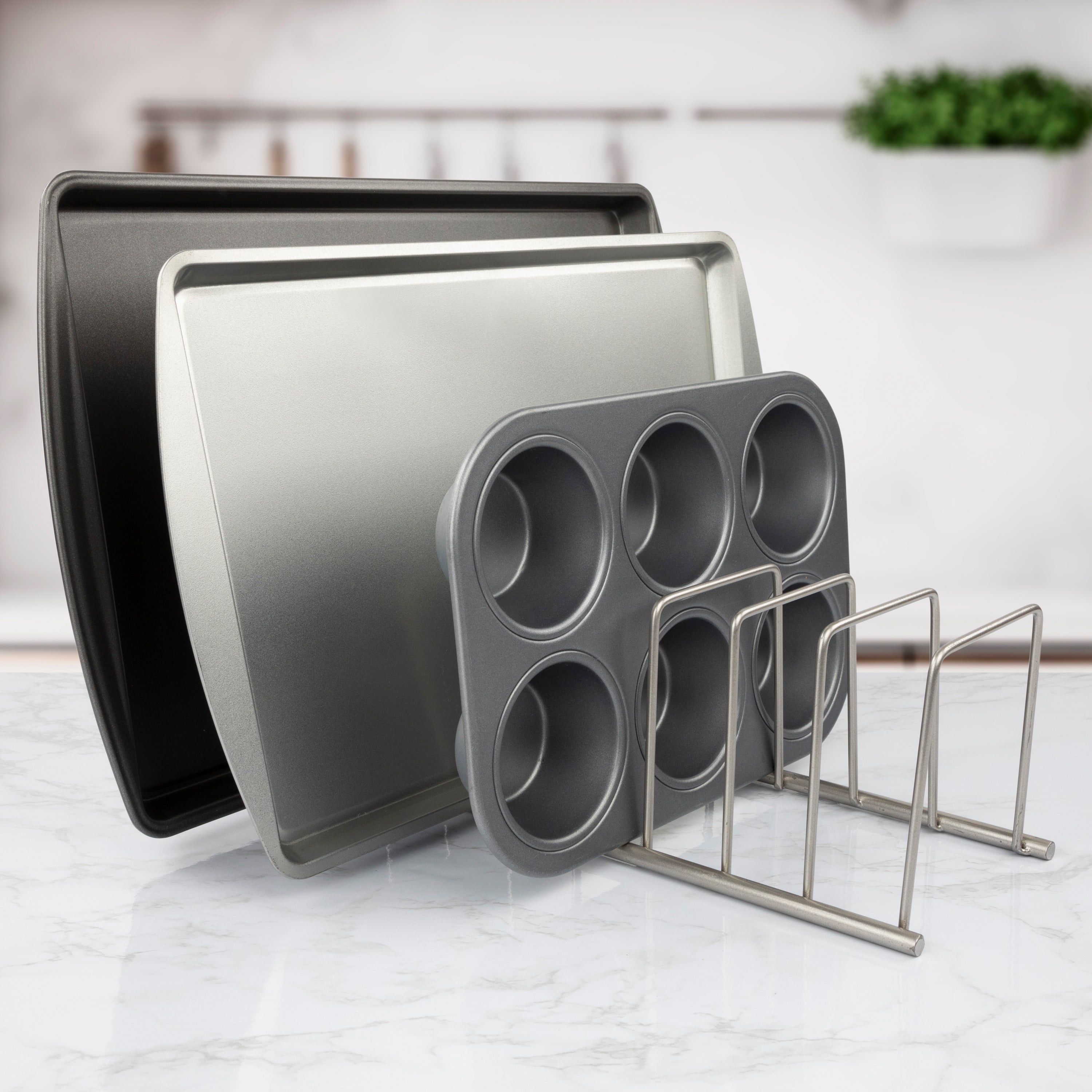 Adjustable Cookware and Cutting Board Organizer - Image 5