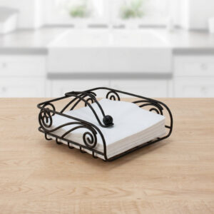 Raised Weighted Metal Table Napkin Holder
