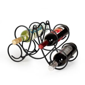 Simple Compact Countertop Metal Wine Bottle Rack