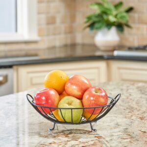 Space Saving Decorative Open Wire Fruit Bowl