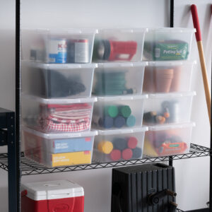 Clear Stackable Underbed Sliding Storage Box 17 Quart 12