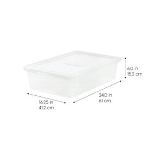 Clear Stackable Underbed Sliding Storage Box 28 Quart 6