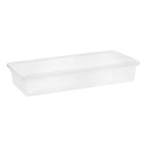 Clear Stackable Lidded Plastic Storage Container 41 Quart