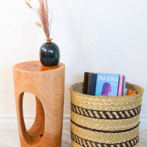 Tanzanian Grass Grass Baskets with Black Accents