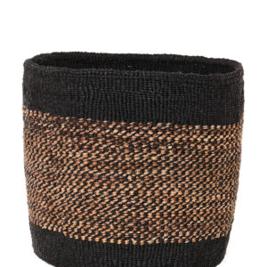 Large Textured Sisal & Banana Fiber Basket Basket