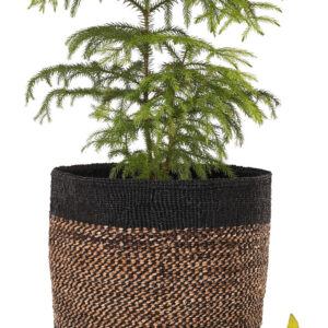 Large Textured Sisal & Banana Fiber Basket
