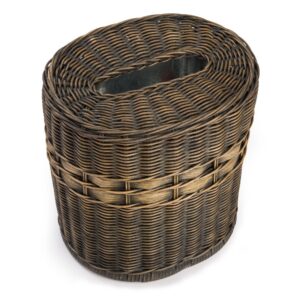 Inset Oval Woven Waste Bin with Practical Detail