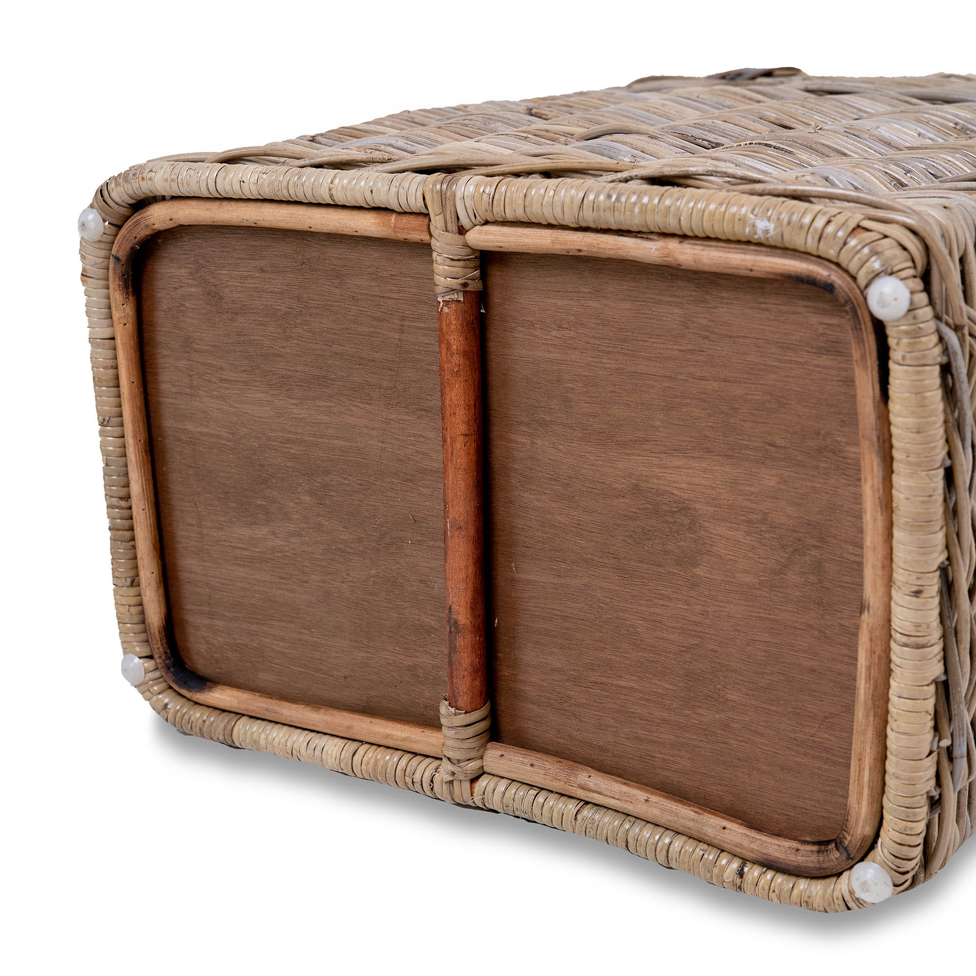 Inset Rectangular Natural Woven Trash Bin with Metal Liner for Everyday Storage - Image 5