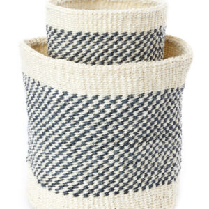 2-Piece Graphite Sisal Nesting Baskets