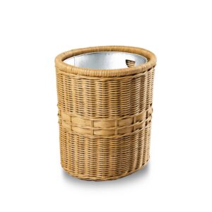 Oval Woven Waste Bin for Everyday Storage
