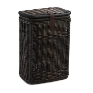 Wicker Kitchen Trash Basket with Metal Liner with Practical Detail
